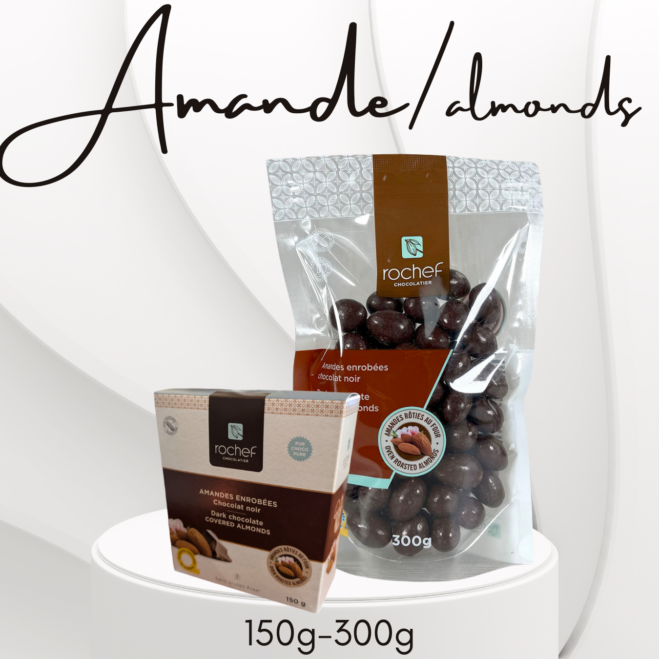 almondcaramel@プロフ必読商品 Rochef Chocolatier Dark chocolate covered oven roasted almonds