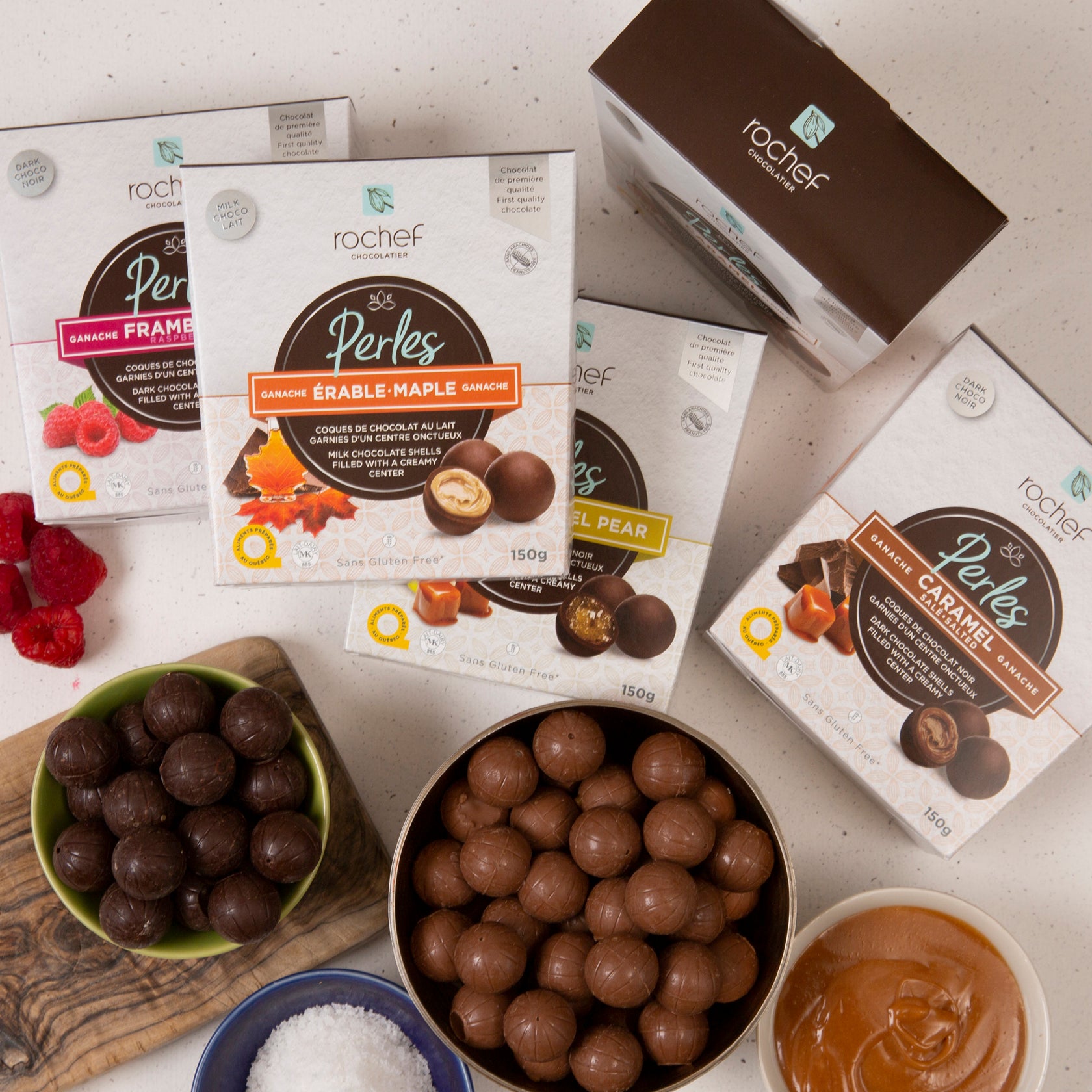 Rochef Chocolatier Milk Chocolate Salted Caramel Perles 150g