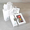 La ligne Chic, coffret pralines premium de 9 chocolats avec sac cadeau premium