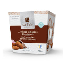  Dark chocolate covered oven roasted almonds, 150g.