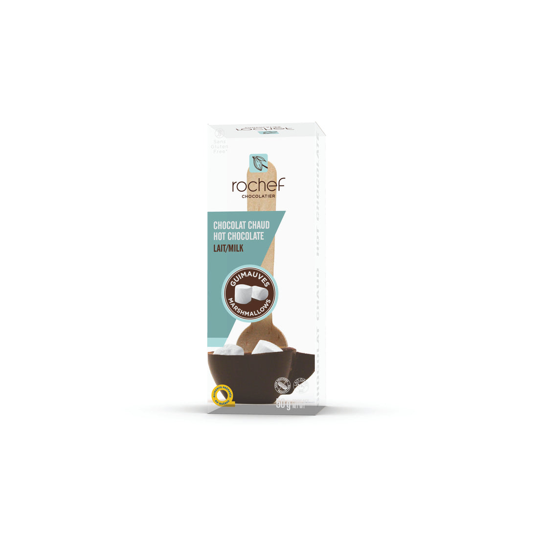  Milk and marshmallows hot chocolate on a spoon 50g
