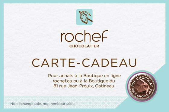 Cartes-cadeaux Rochef chocolatier